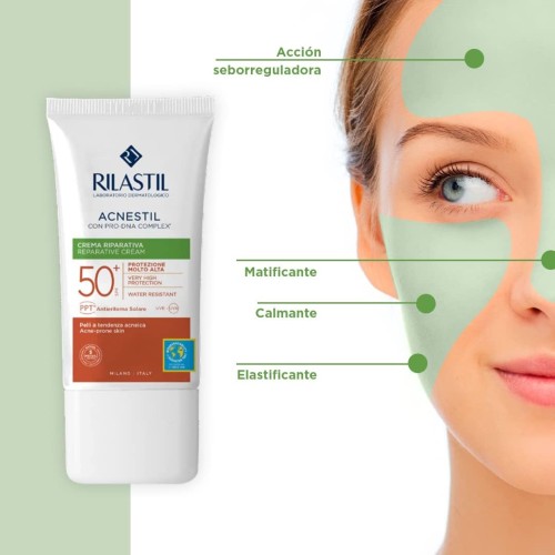 ريلاستيل أكنستيل كريم واقي شمس للبشرة الدهنية بعامل وقاية  50+ | 40 مل